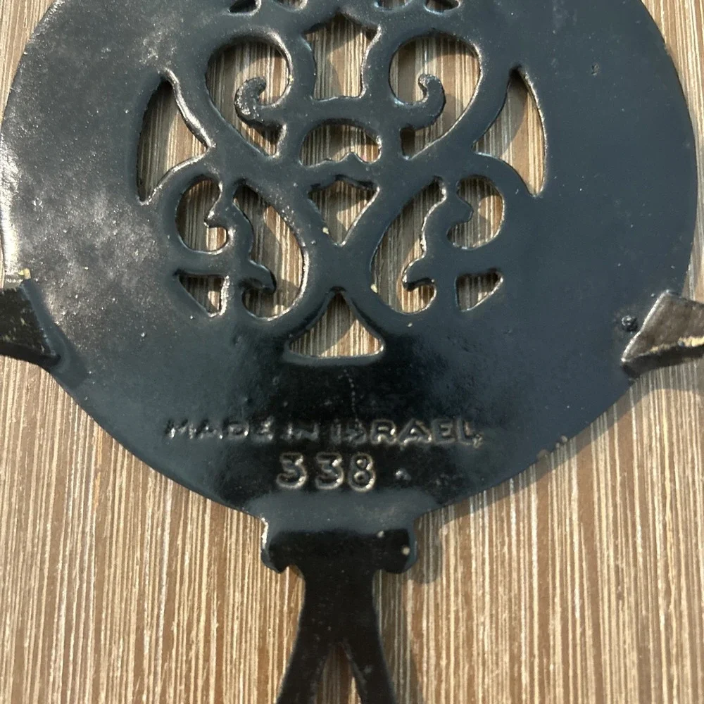 Vintage‎ Pal-Bell Brass Trivet Zodiac Israel 3 Legs Heavy